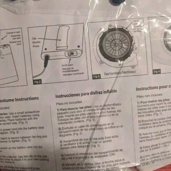 Inflatable Fat Santa Costume Blow Up Adult One Size Includes Fan Suit Yourself - Picture 7 of 8